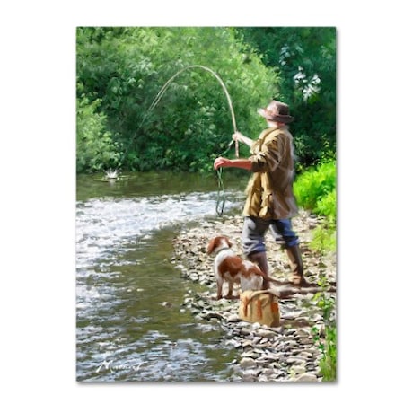 The Macneil Studio 'Fishing The Shallows' Canvas Art,18x24